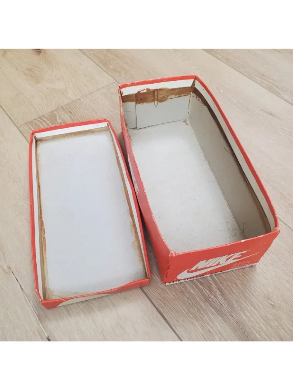 Vintage 1984 Nike Rebound Shoe Box ONLY Orange White Swoosh Retro READ 80s 8406